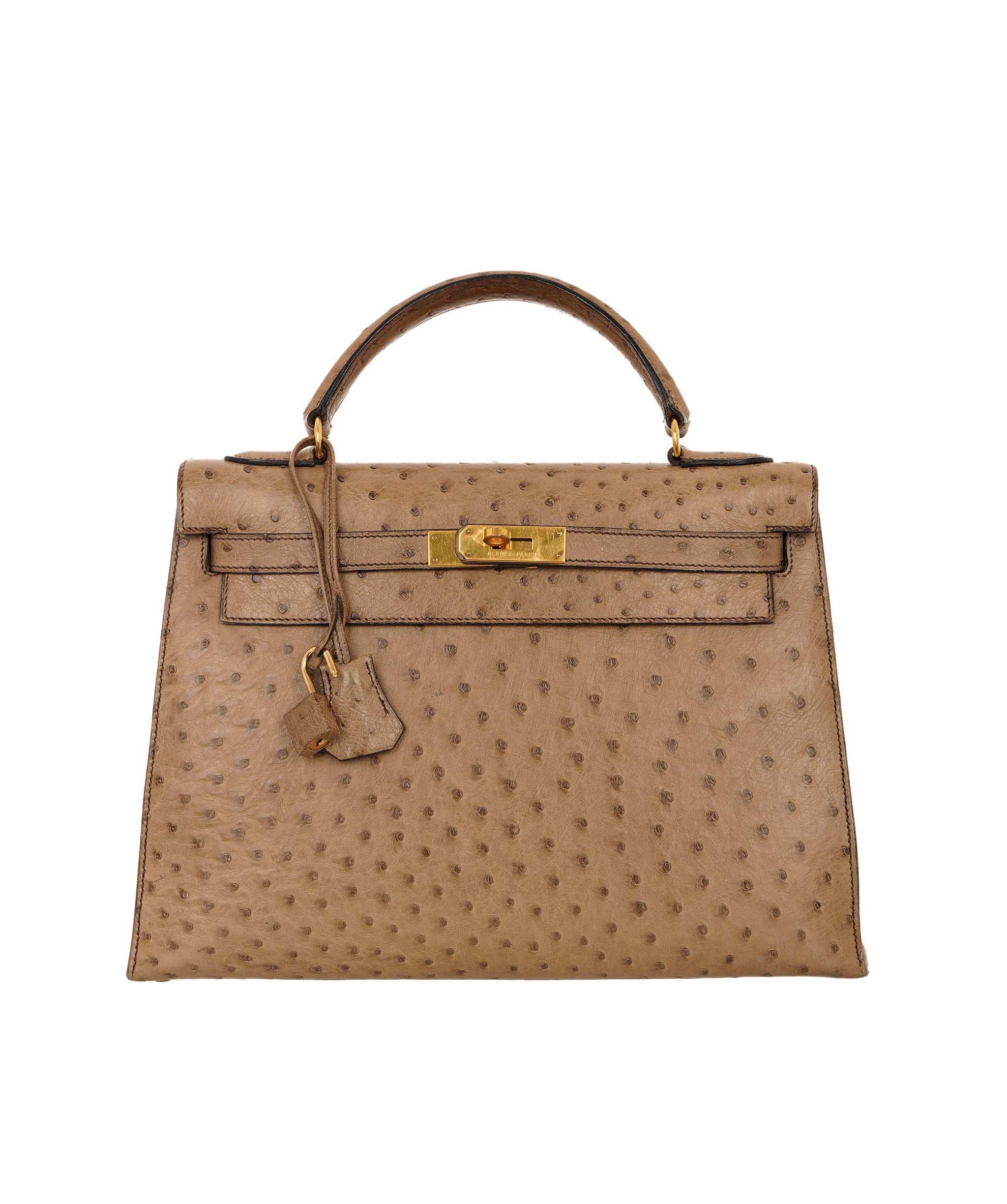 Hermès Kelly 32 in Etoupe Vintage Ostrich ALC4155