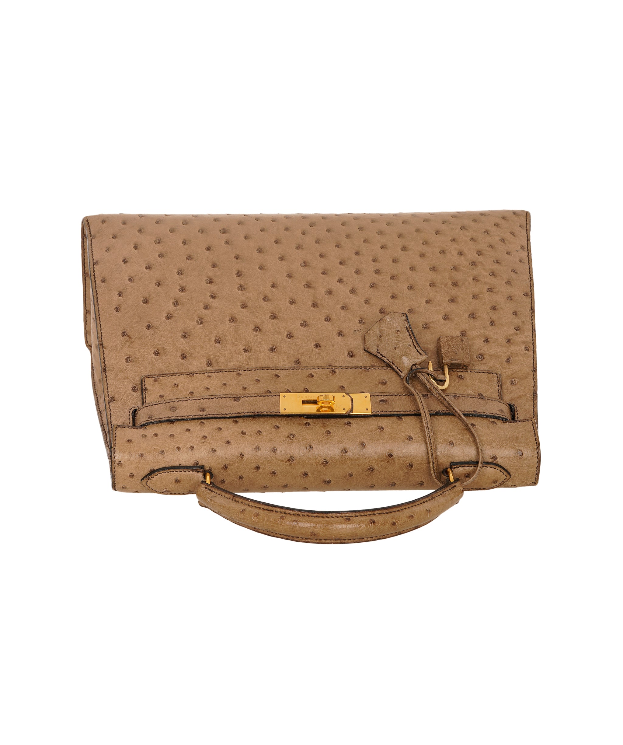 Hermès Kelly 32 in Etoupe Vintage Ostrich ALC4155