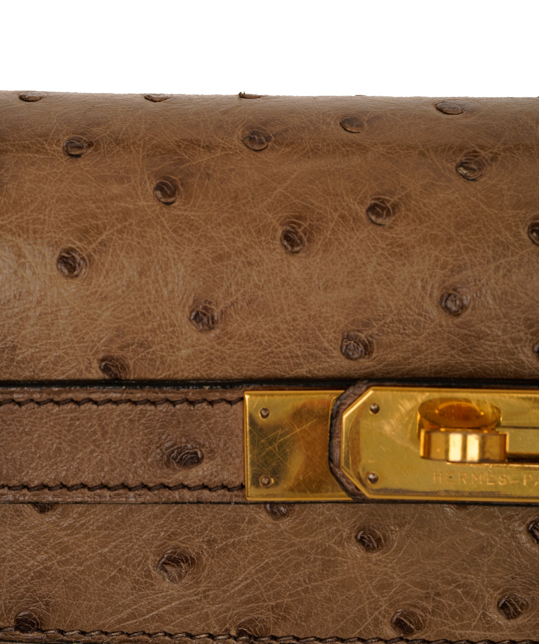 Hermès Kelly 32 in Etoupe Vintage Ostrich ALC4155