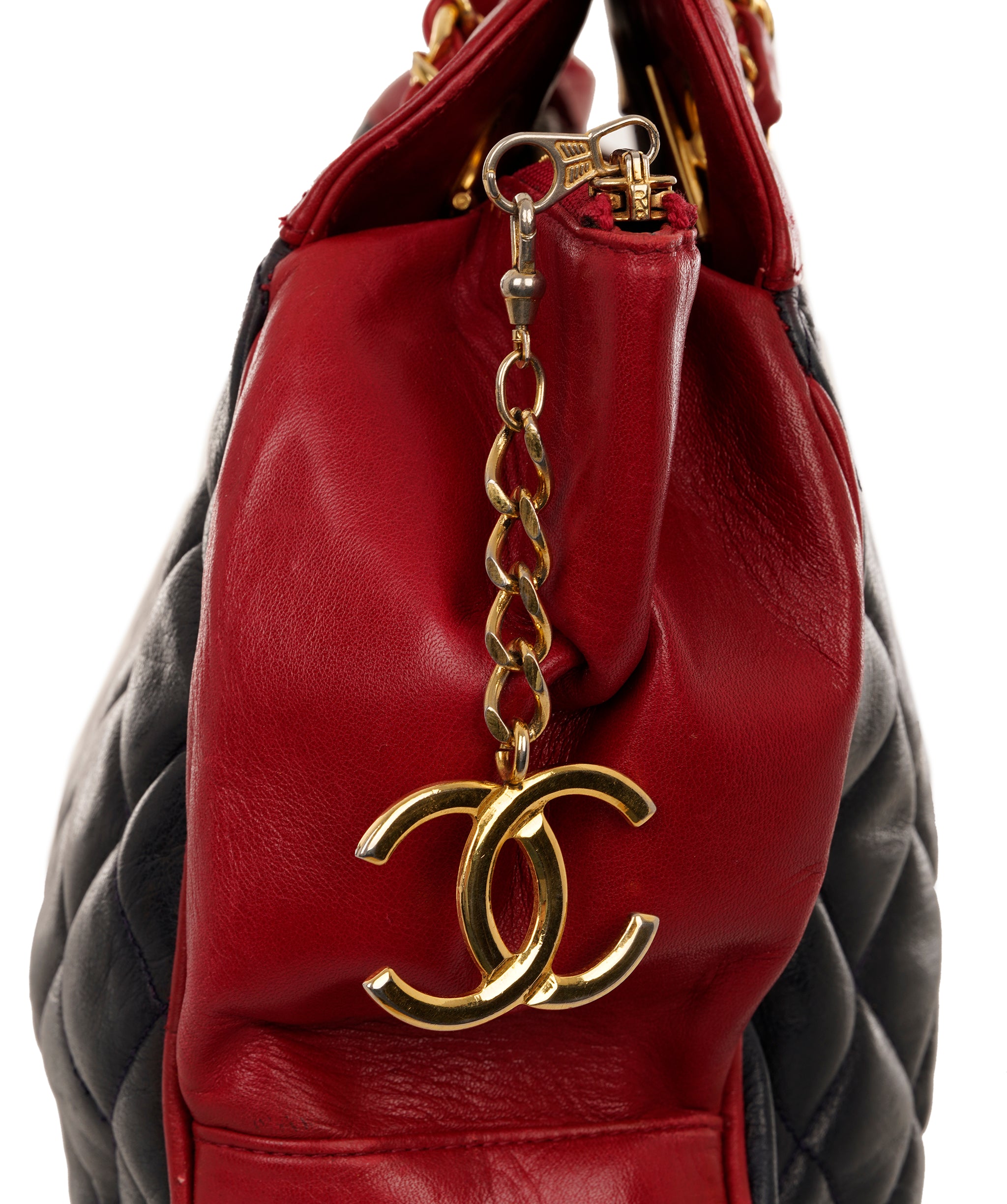 Chanel Chanel Bicolor Shoulder Bag Red/Navy - NAVY ALC4161