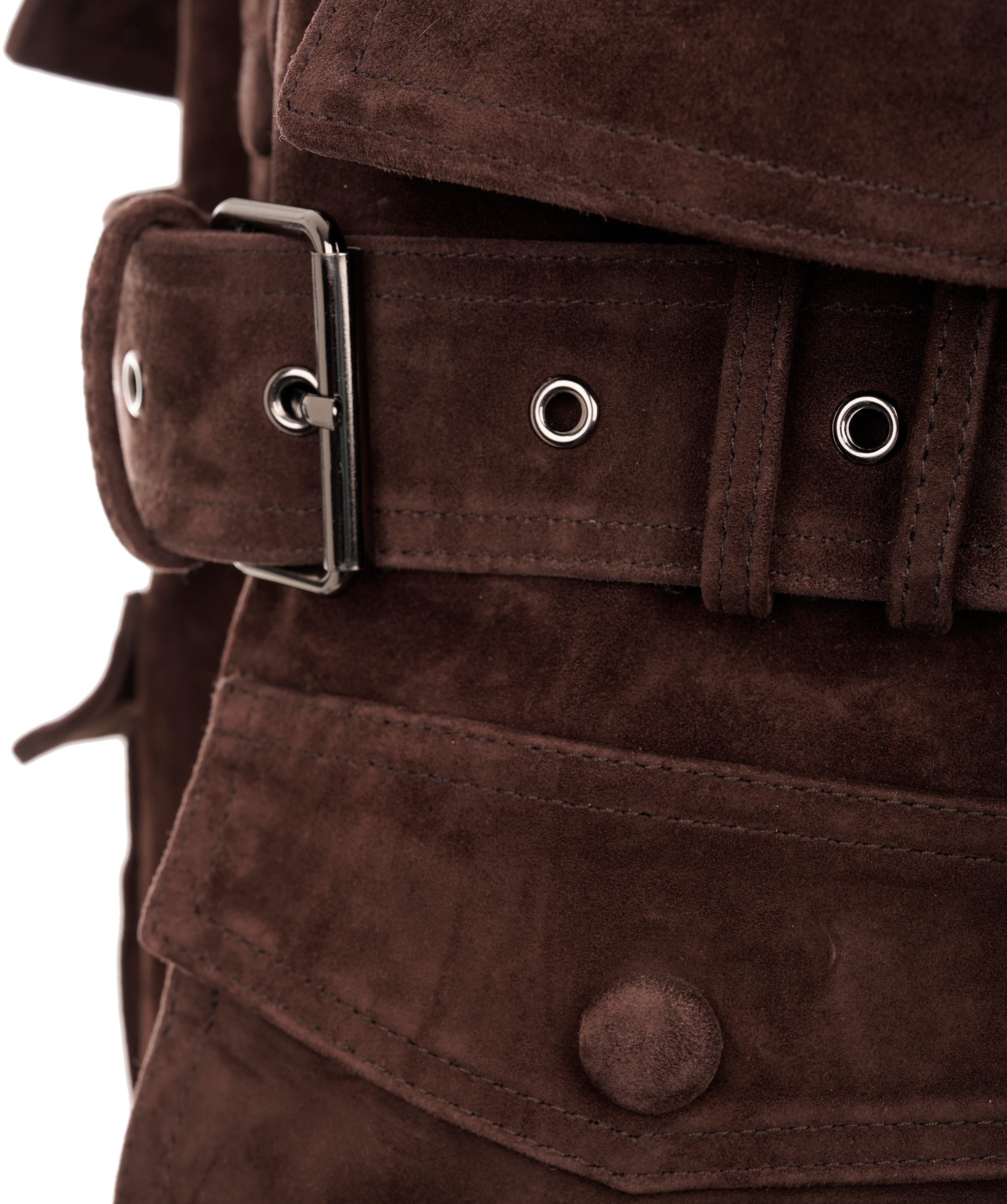 Suede brown coat ALC4165