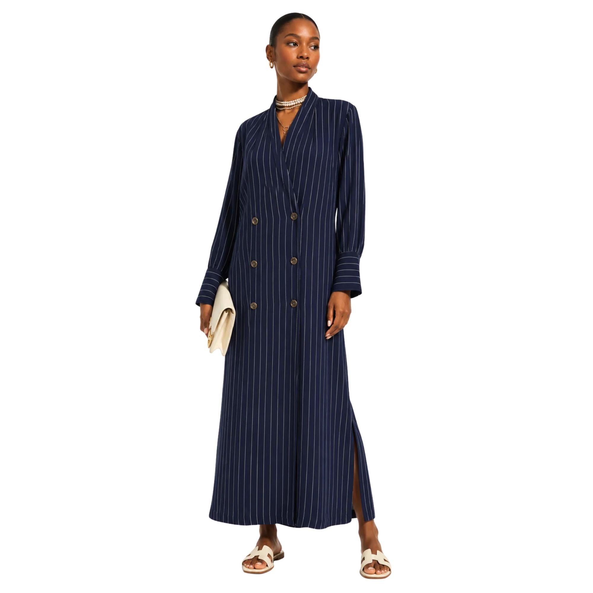 LINEN WRAP MAXI DRESS (فستان) “DUNE”