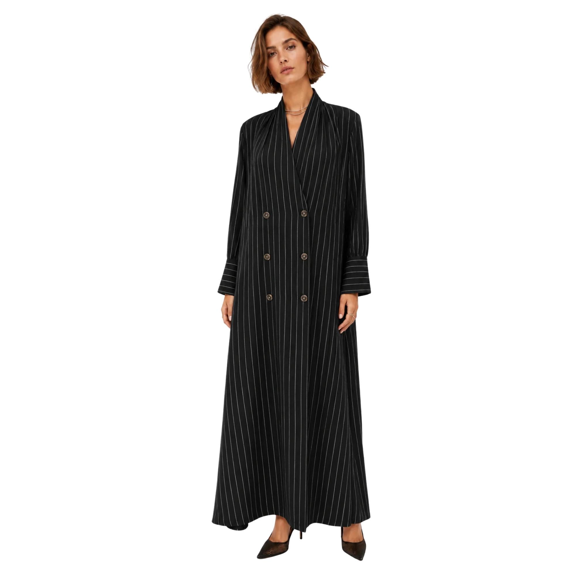 LINEN WRAP MAXI DRESS (فستان) “DUNE”