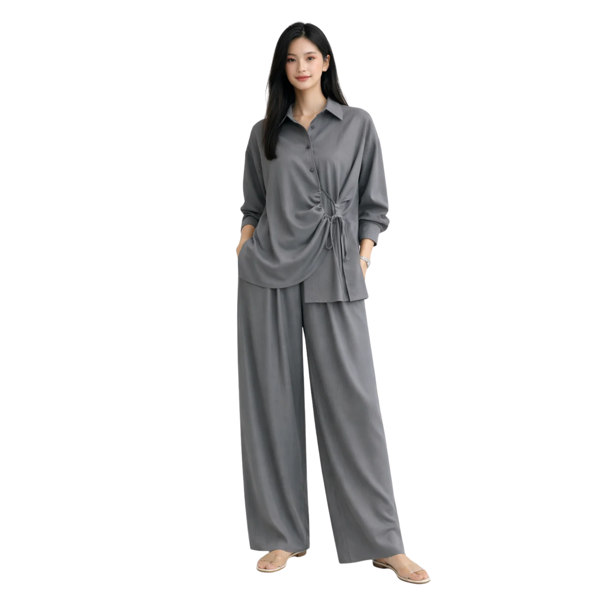 LONG SLEEVES BUTTONED DOWN SHIRT (قميص) “NINA”