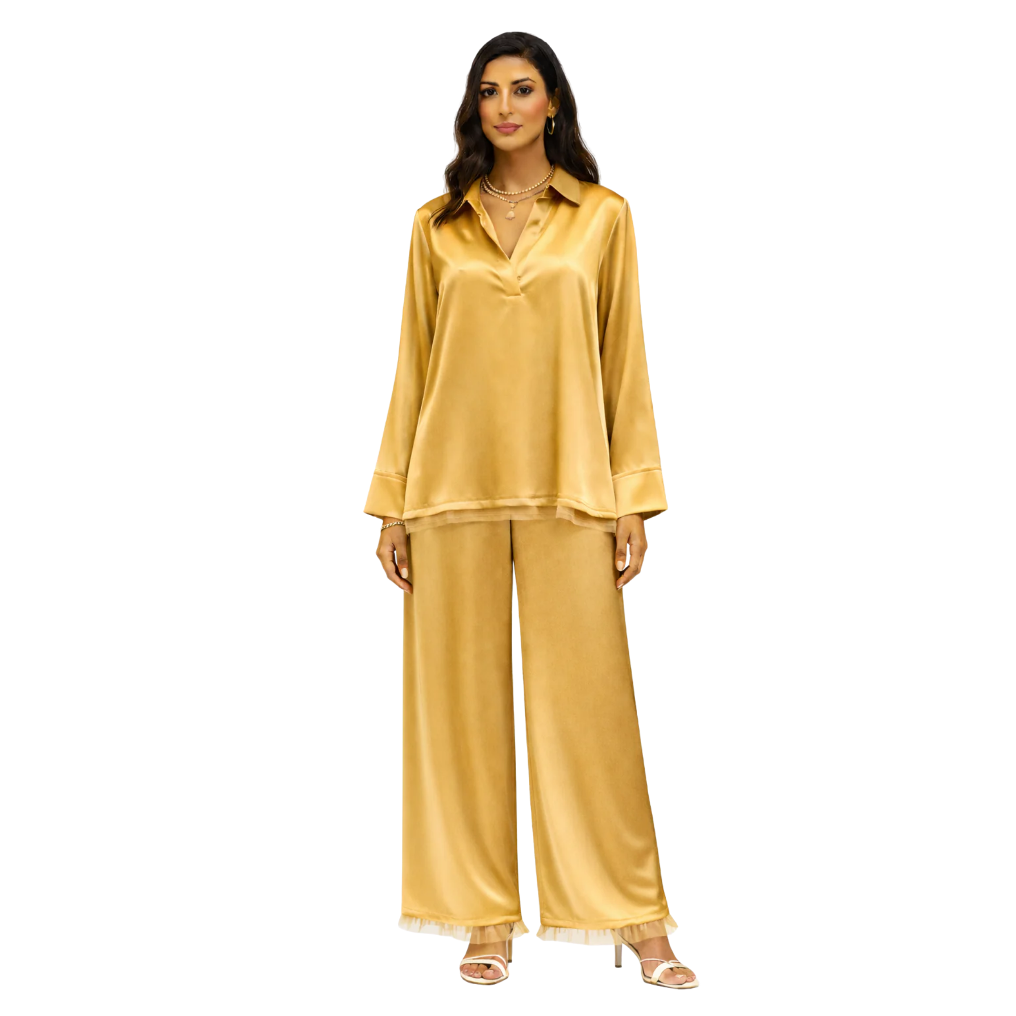 LOOSE FIT 2PC SET زوج (SHIRT & PANTS قميص وبنطلون) “MAITHA"