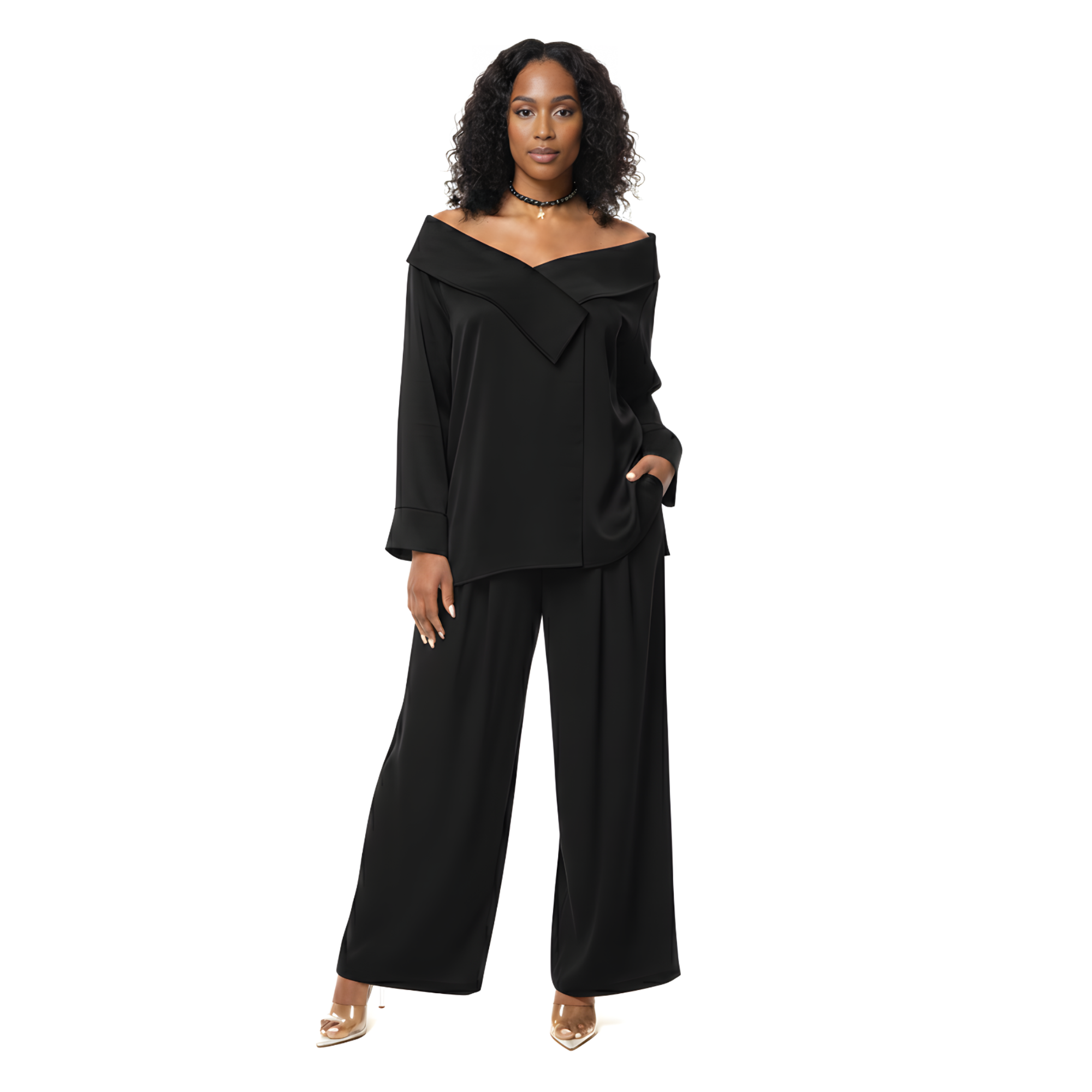 LOOSE FIT OFF SHOULDER TOP (قميص) “MELON B.”