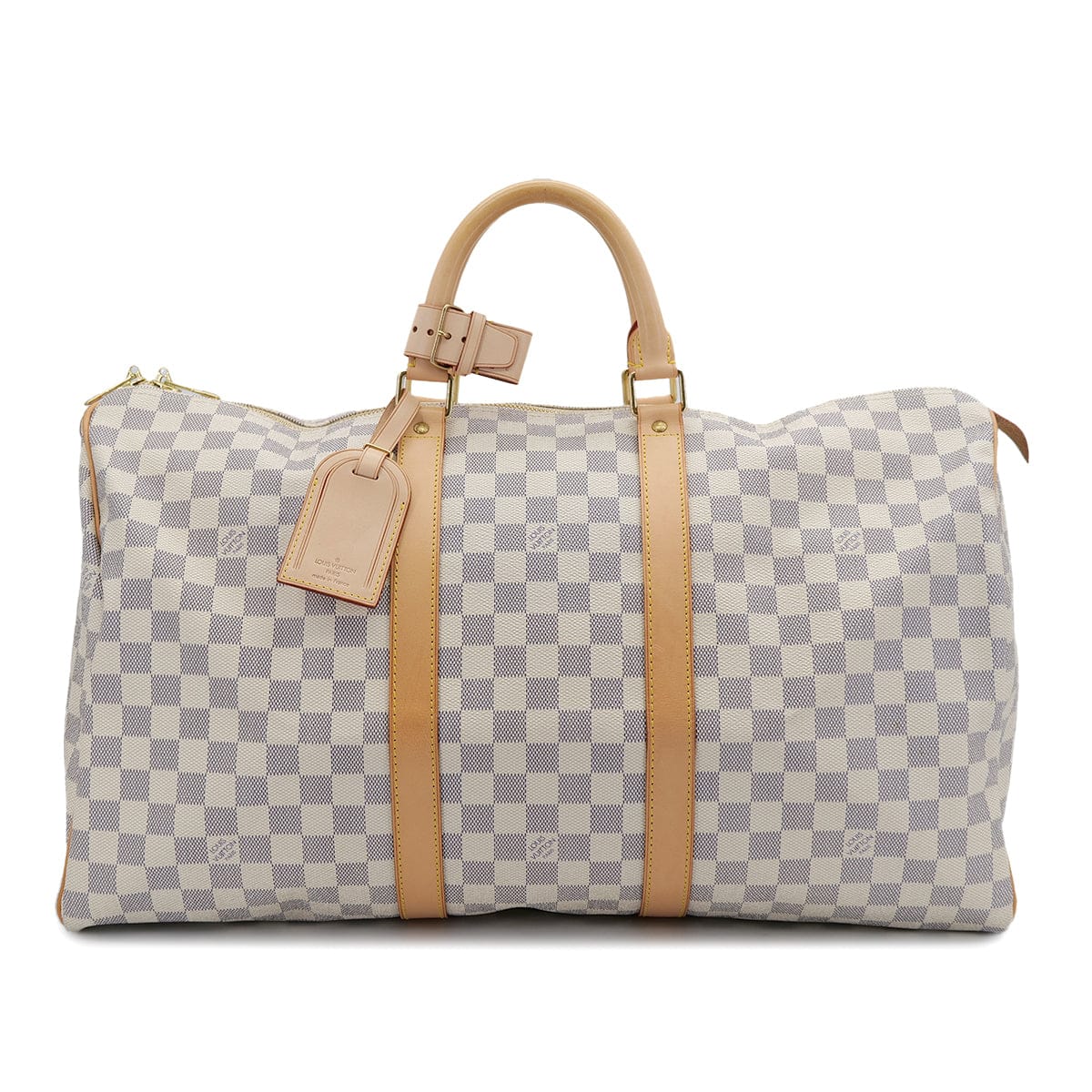 LOUIS VUITTON DAMIER AZUR KEEPALL 50 LUGGAGE WHITE N41430 90324144