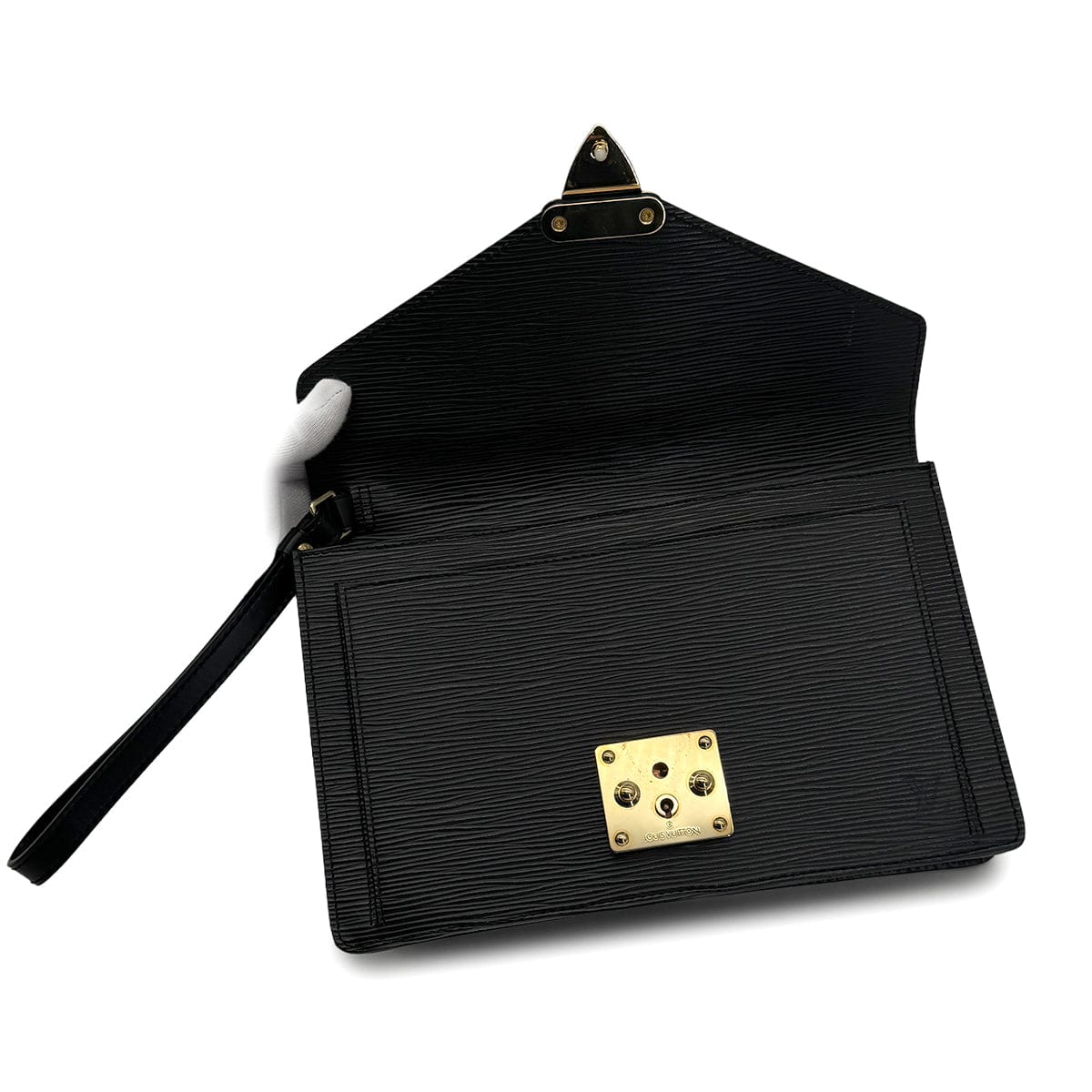 LOUIS VUITTON EPI SELLIER DRAGONNE CLUTCH BAG NOIR M52612 90325323