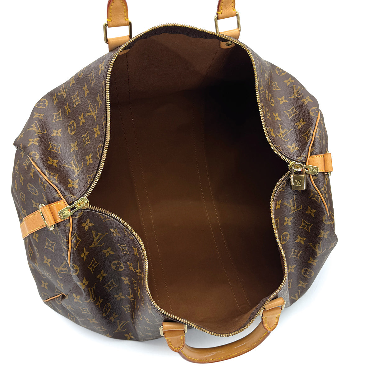 LOUIS VUITTON MONOGRAM KEEPALL BANDOULIERE 55 LUGGAGE BROWN M41414 90312566
