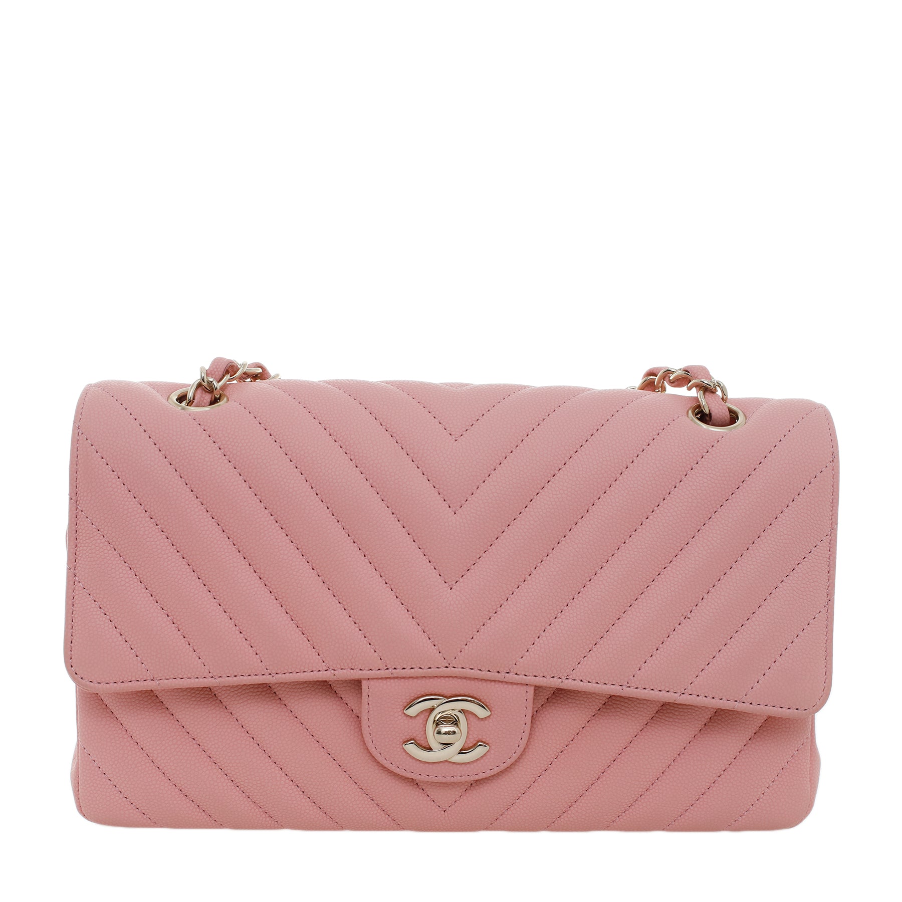 Chanel Medium Chevron Caviar Classic Double Flap Bag CHA11957B