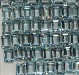 Aquamarine emerald cut shape 7x5mm (price per 1 stone) DXBCS3714 one free
