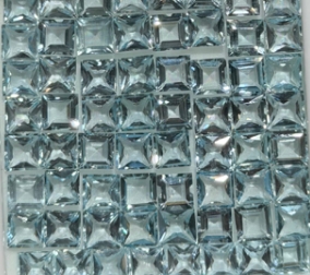 Aquamarine square shape 5mm (price per 1 stone) DXBCS3716 one free