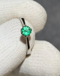 Emerald ring Silver 925 DXBCS3734
