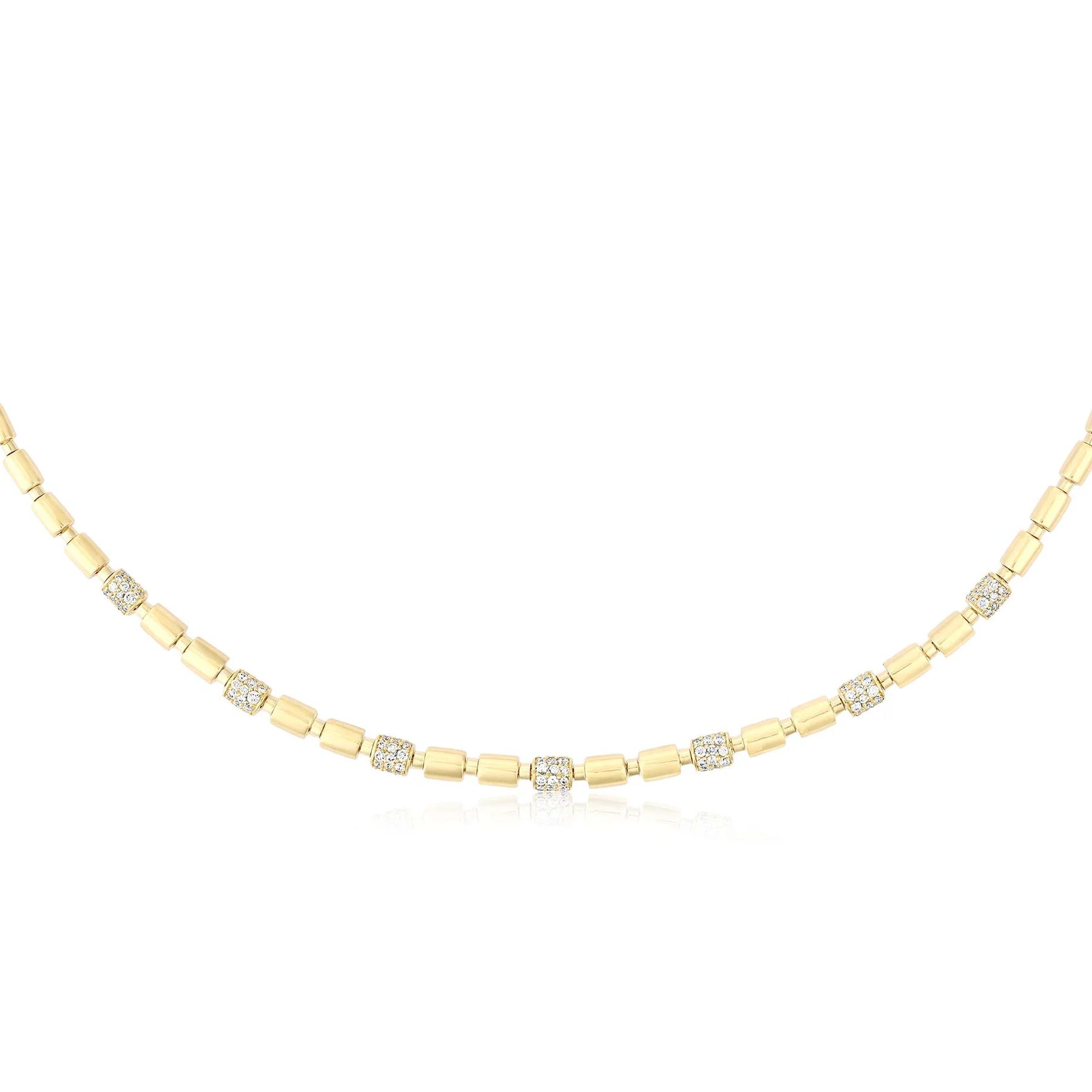 ITERU RHYTHM NECKLACE - YELLOW GOLD NS013EN