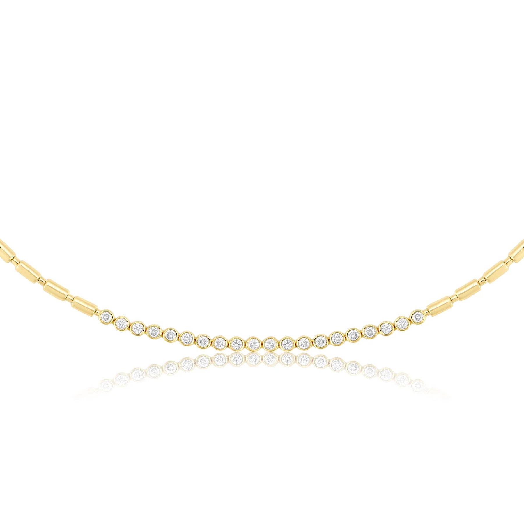 ITERU LINE NECKLACE - YELLOW GOLD NS019EN