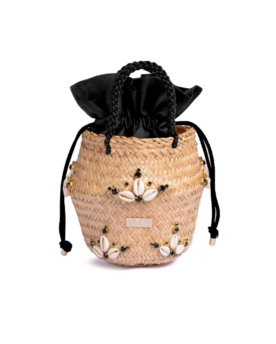 Tiny Cotton Bud Bag - Black