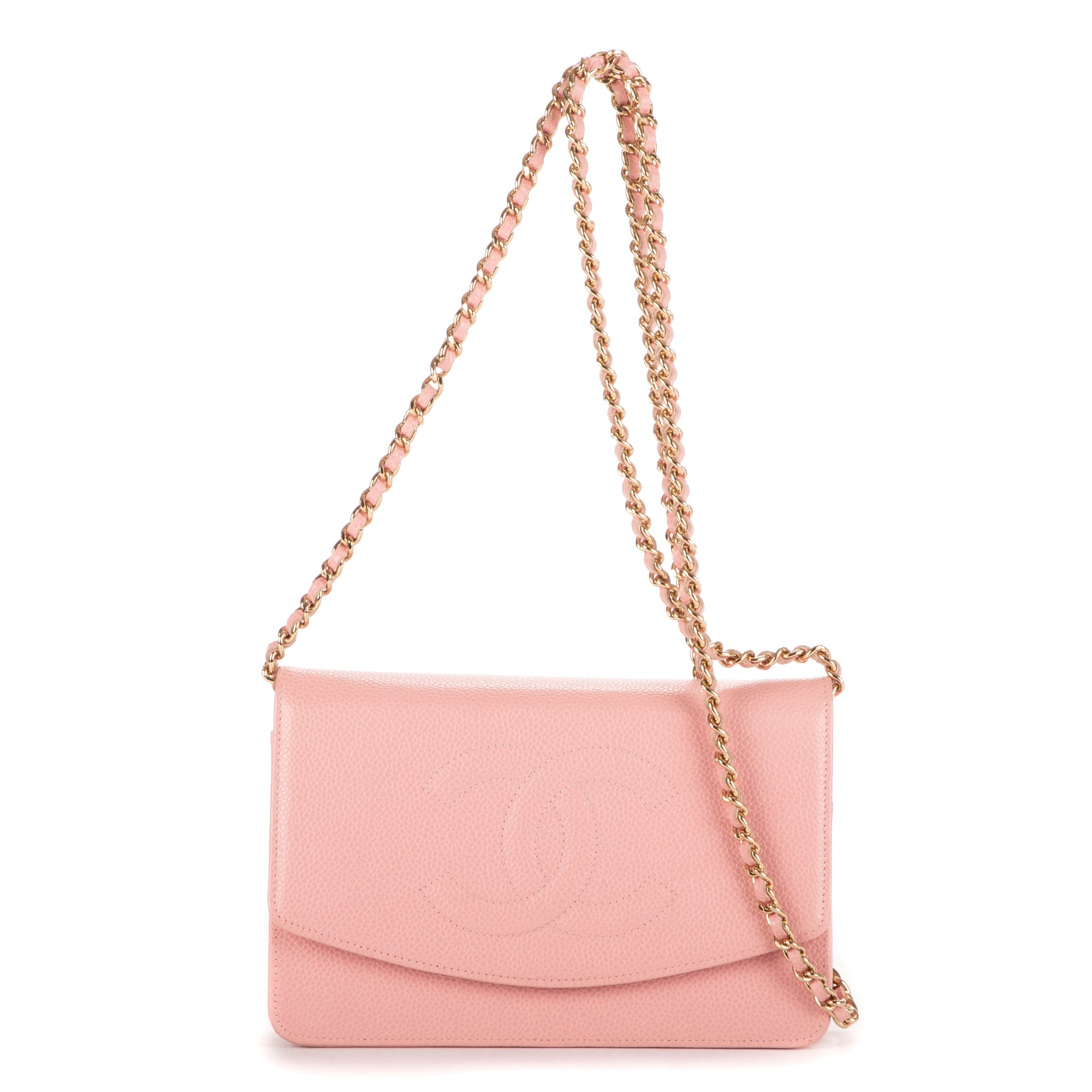 Chanel Pink Calf Leather Timeless Wallet On Chain OAG7241