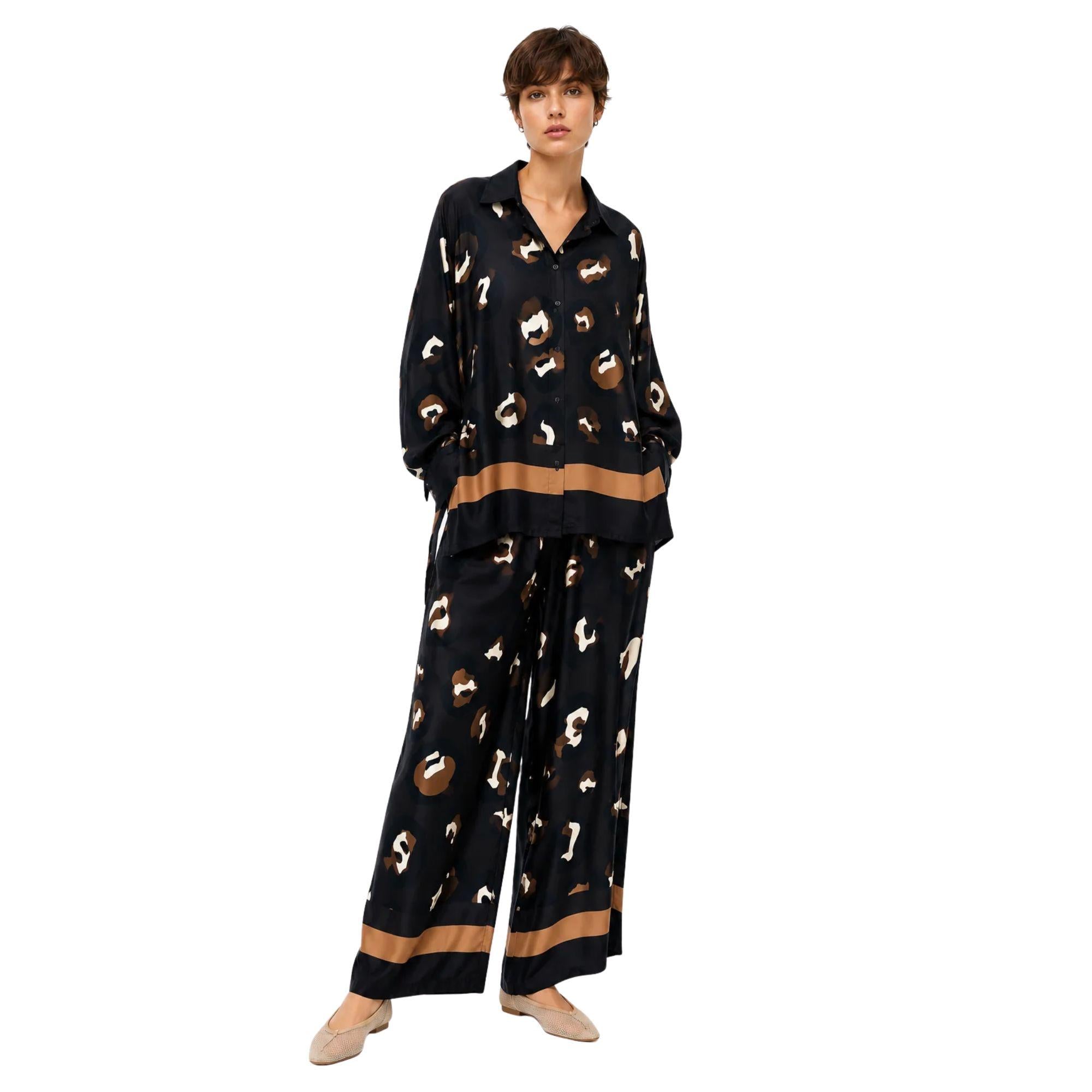 ORGANIC PRINT CO-ORD SET زوج (SHIRT & TROUSERS قميص وبنطلون) “TIGER EYE”