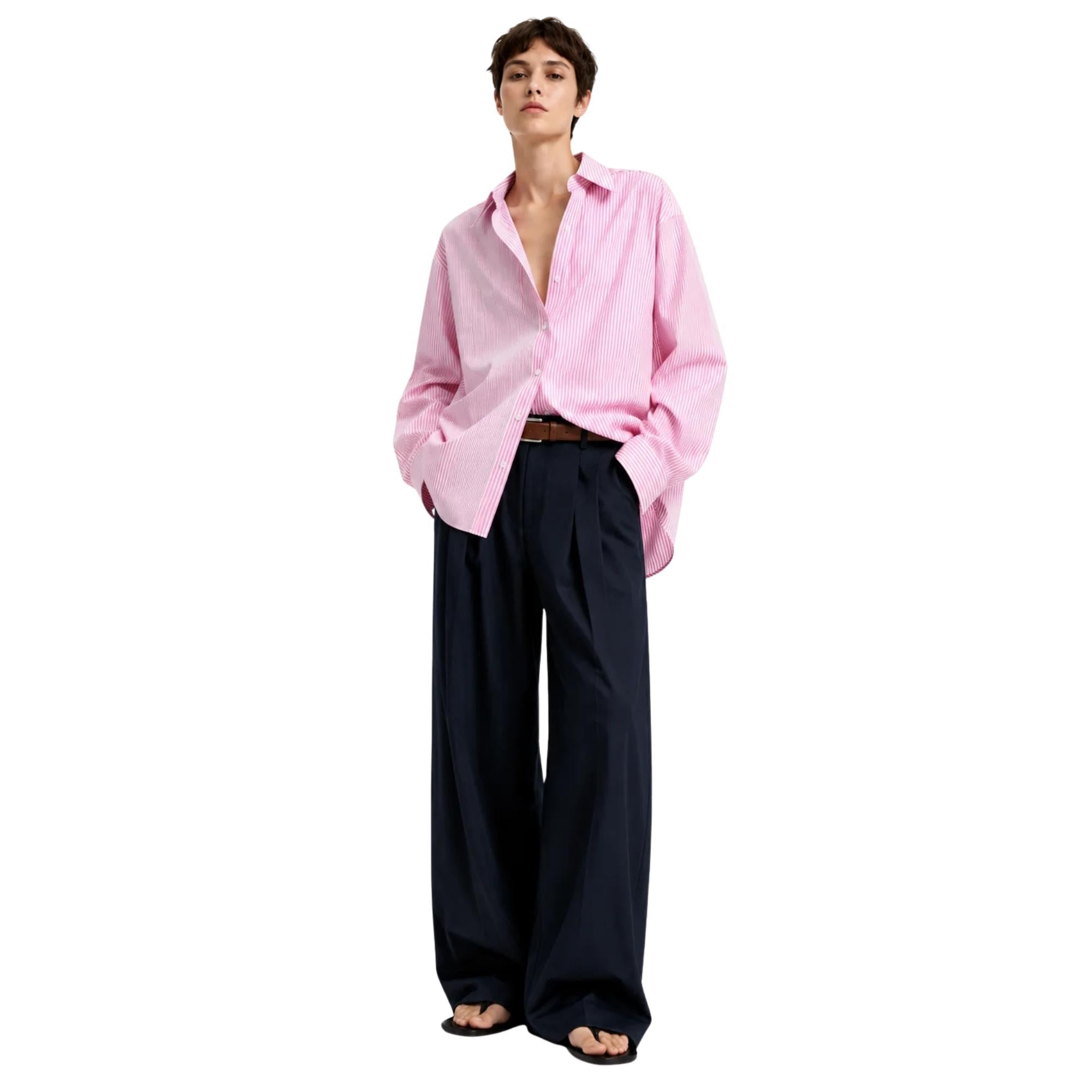 OVERSIZED CLASSIC STRIPED SHIRT (قميص) “ÉLAN”