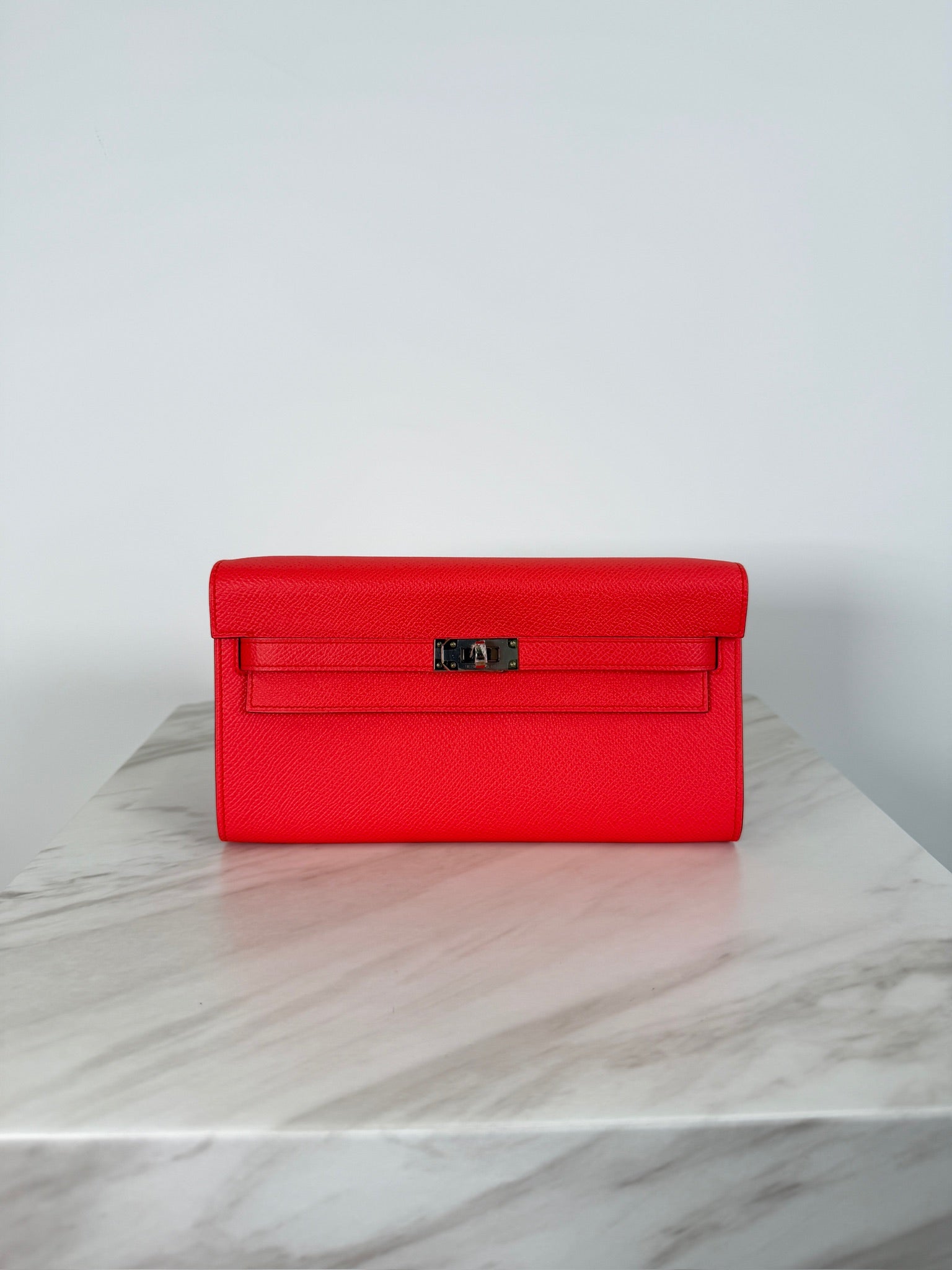 Hermès Kelly To Go Rose Texas Epsom Palladium Hardware