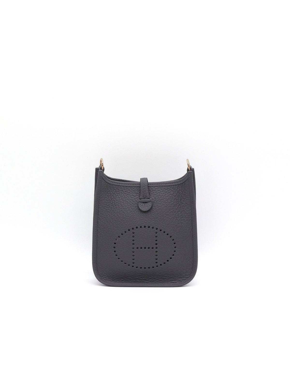 Hermès Mini Evelyne Ardoise Tourillon Clemence Gold Hardware