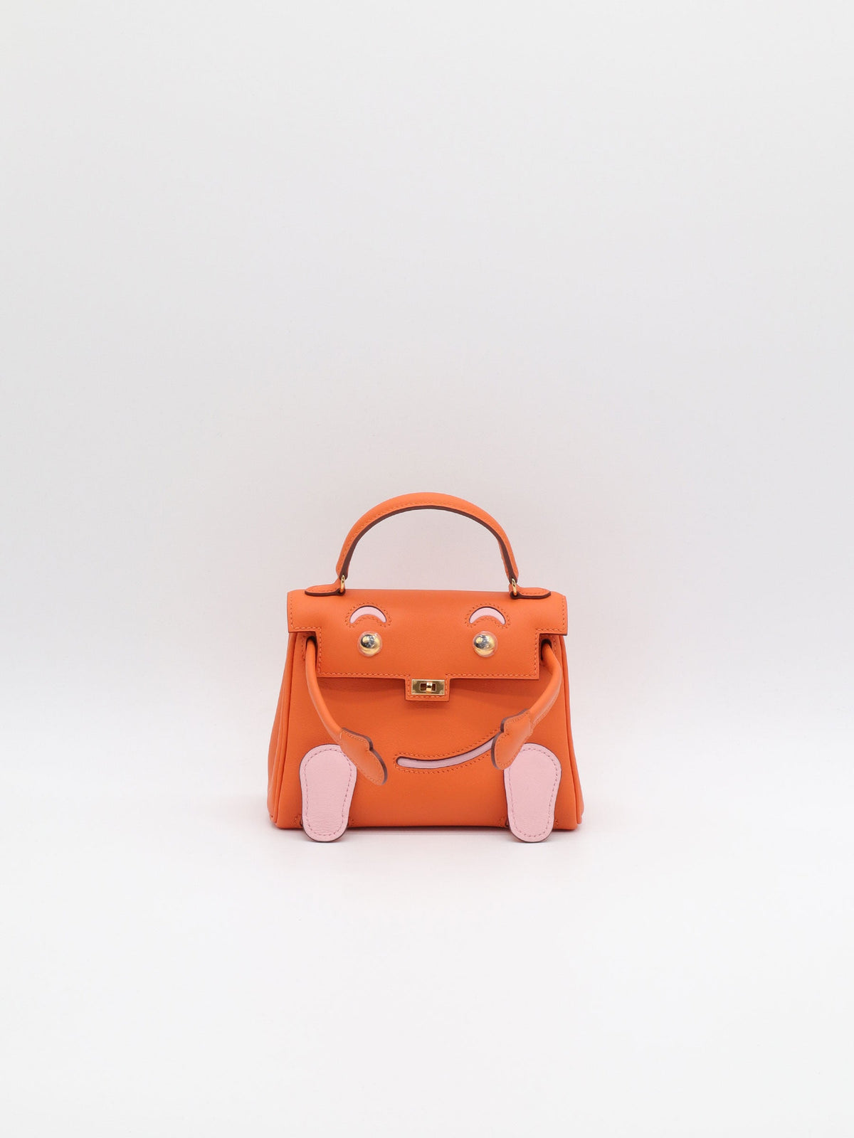 Hermès Kelly Doll Orange/ Rose Sakura Swift Gold Hardware