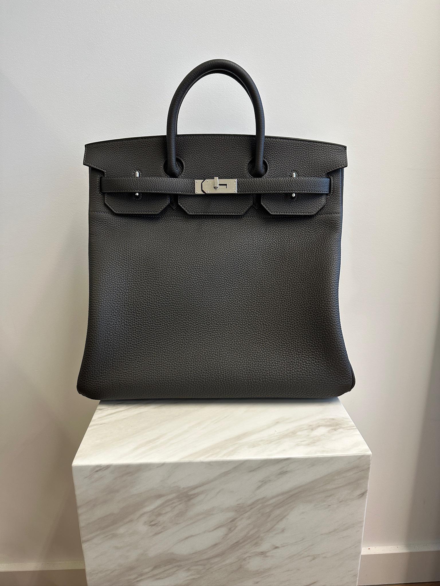 Hermès HAC 40 Dark Bronze Togo Palladium Hardware