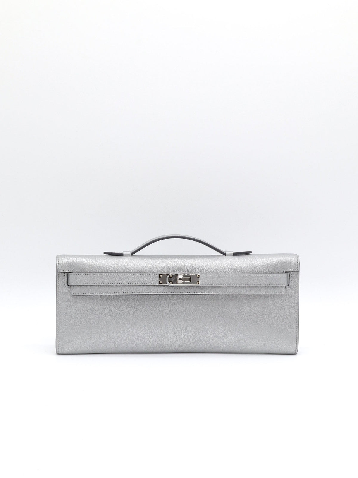 Hermès Kelly Cut Argent Chevre Palladium Hardware