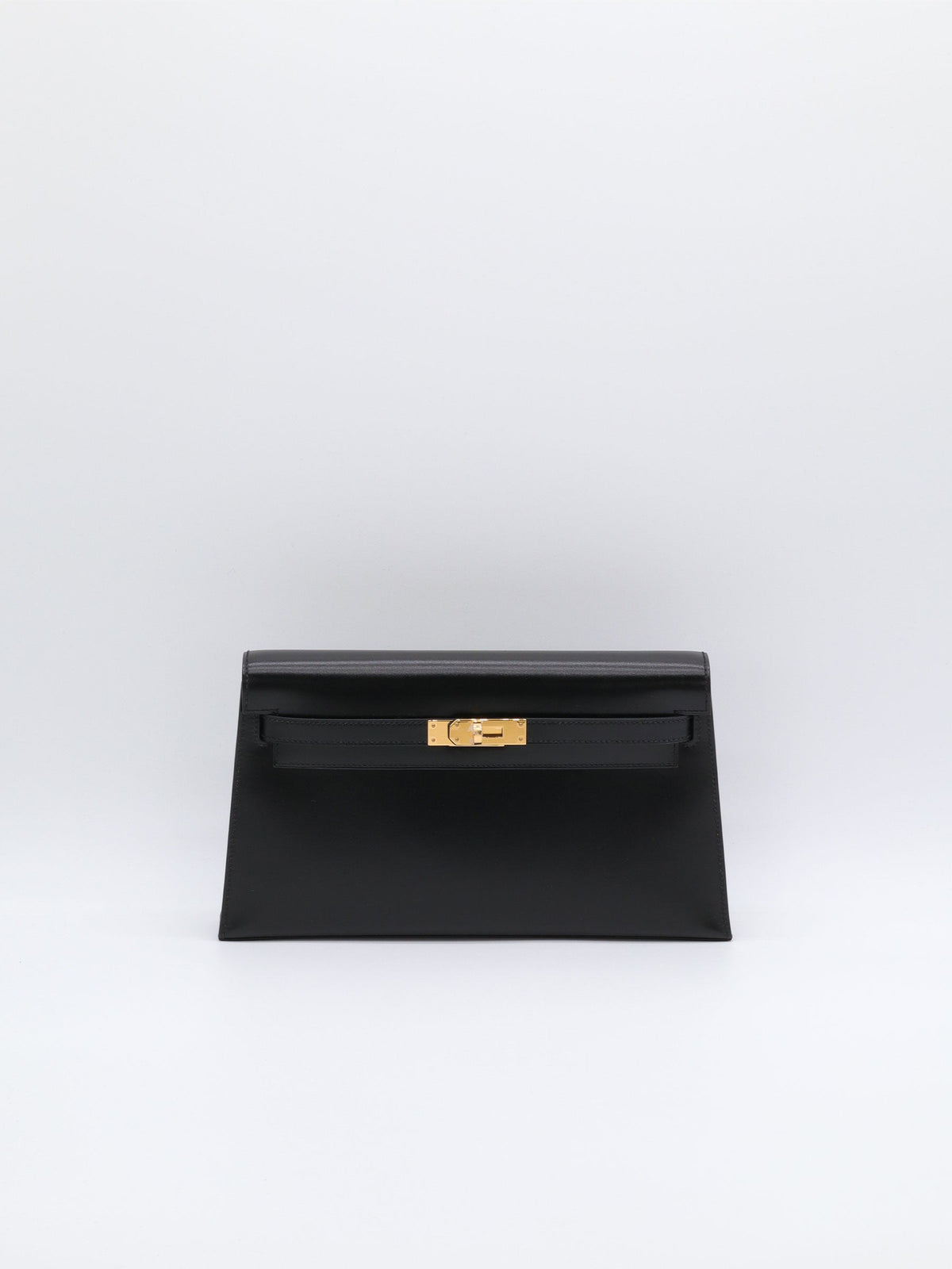Hermès Kelly Elan Black Box Gold Hardware