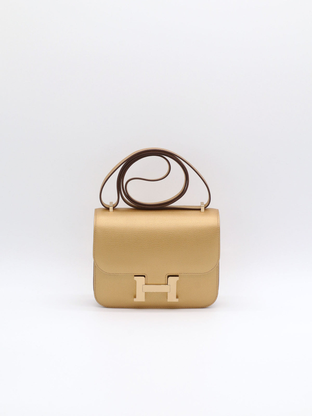 Hermès Constance 18 Dore Chevre Permabrass Hardware