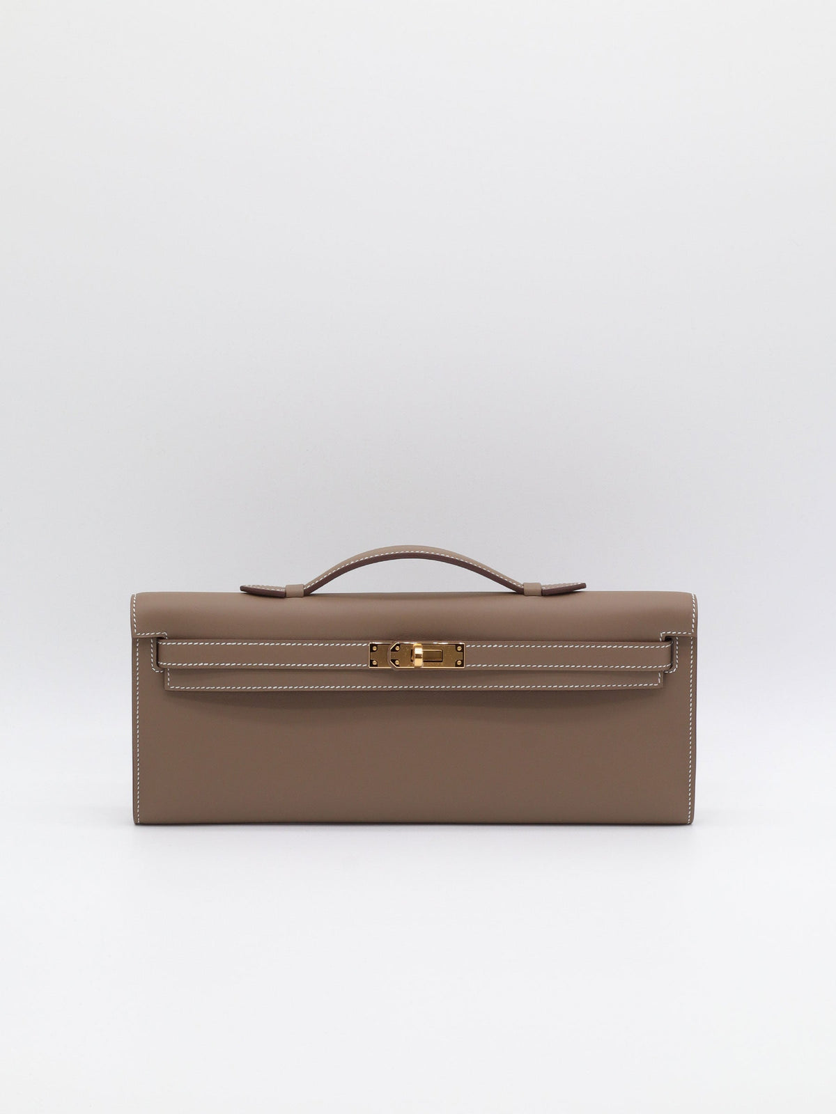 Hermès Kelly Cut Etoupe Swift Gold Hardware