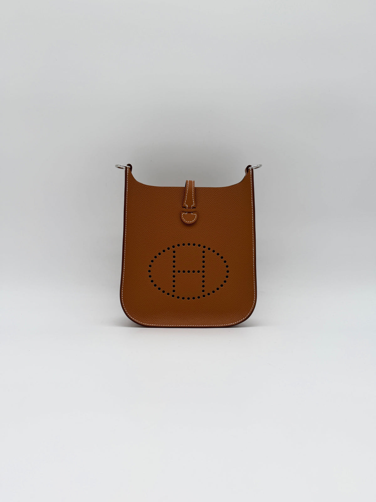 Hermès Mini Evelyne Gold Epsom Palladium Hardware