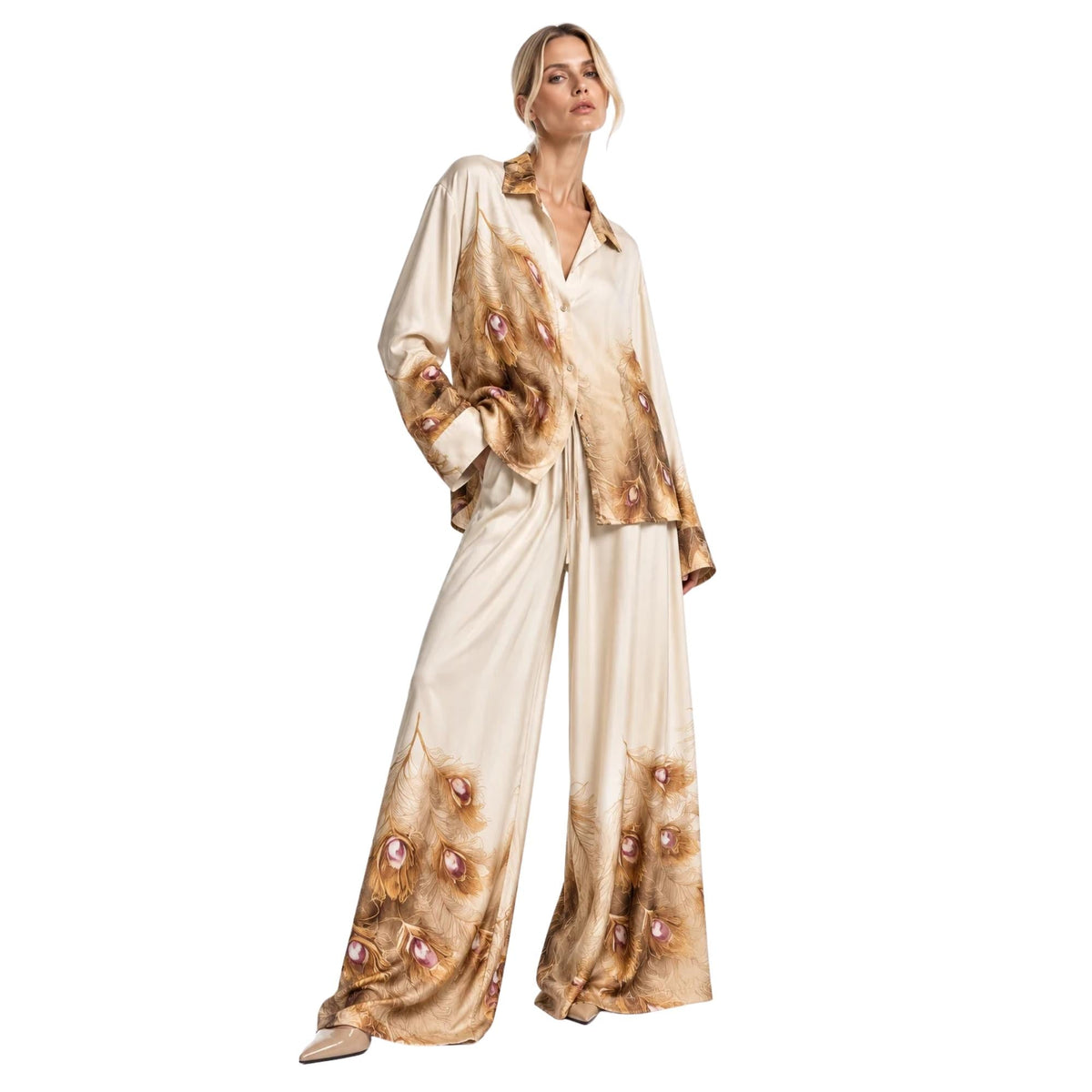 PEACOCK PRINT CO-ORD SET زوج “ZINAIDA”
