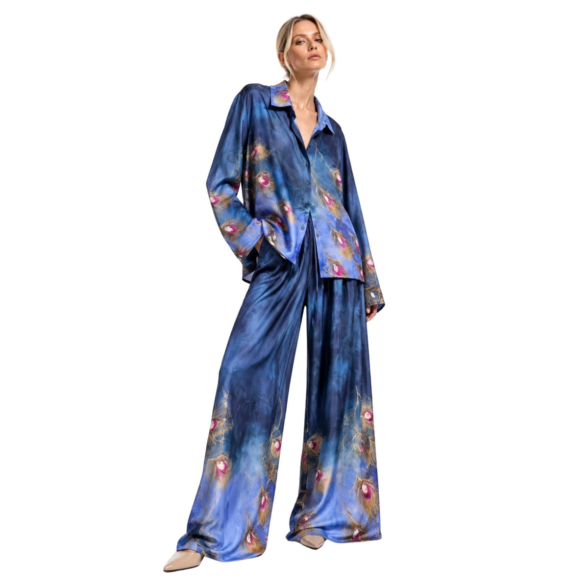 PEACOCK PRINT CO-ORD SET زوج “ZINAIDA”