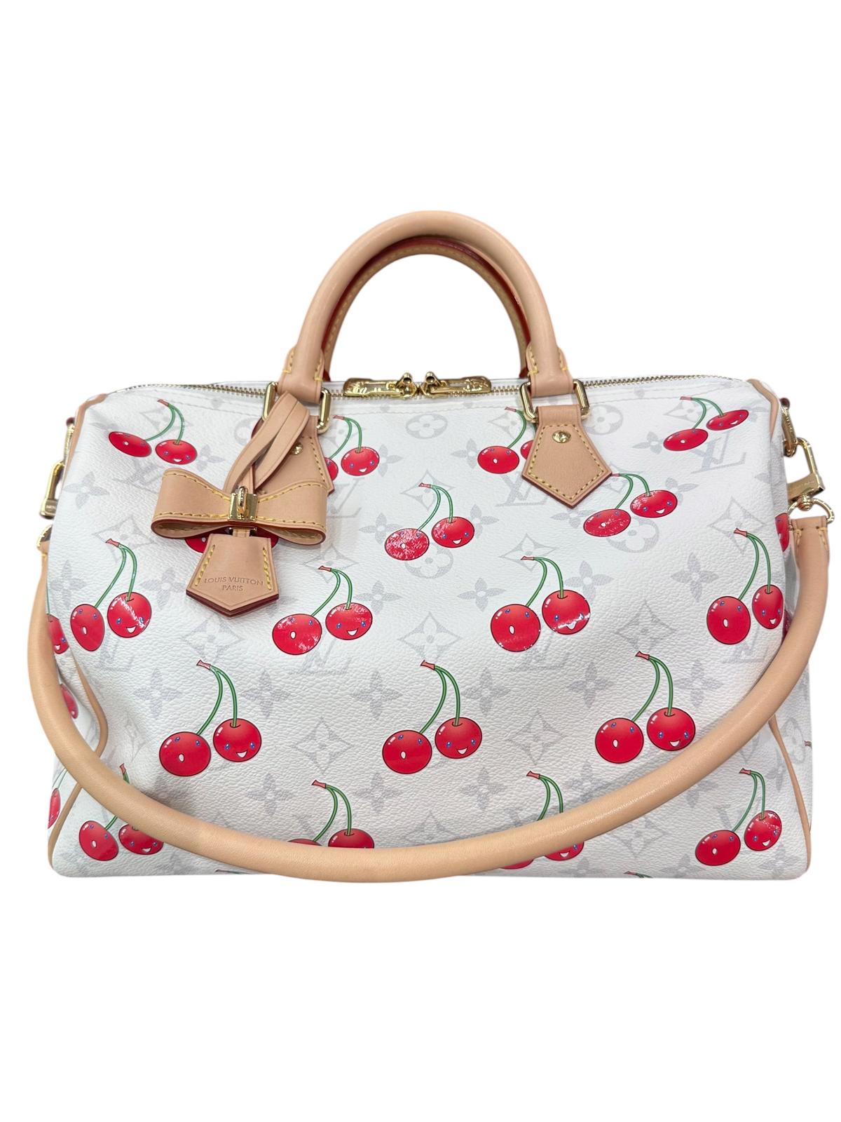 LV Speedy 30 Cherry with Denim Interior