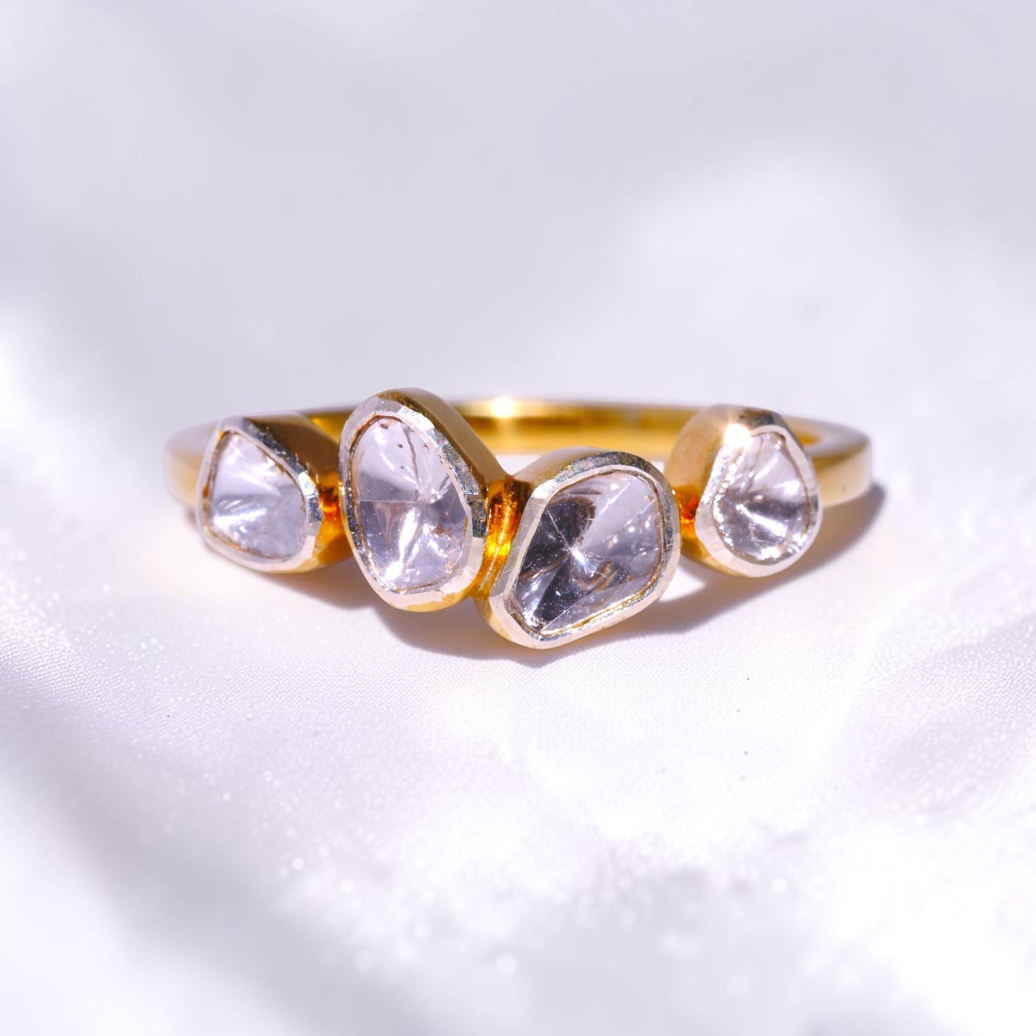 Diamond Polki Four-Stone Ring