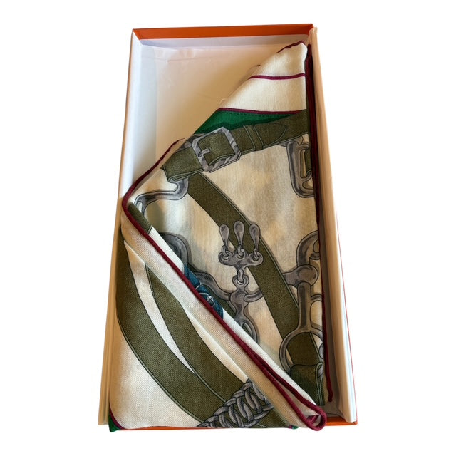 Hermes 140cm Cashmere/ Silk Large Triangle Scarf - in Box