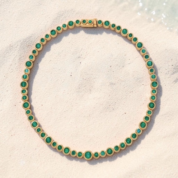 18K Bubble Tennis Necklace SETTING ONLY SABSET078