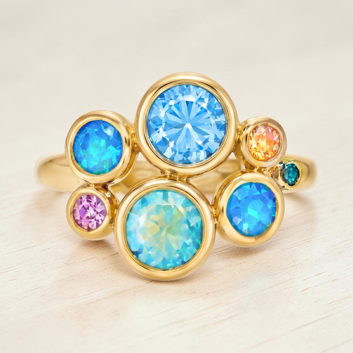 18k Bubble Ring SETTING ONLY SABSET090