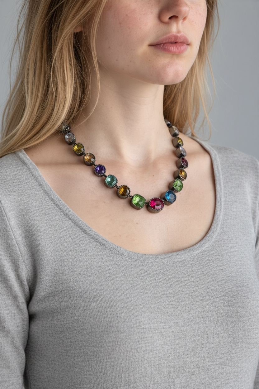 Sabrina Silver Candy Necklace SABSILNC