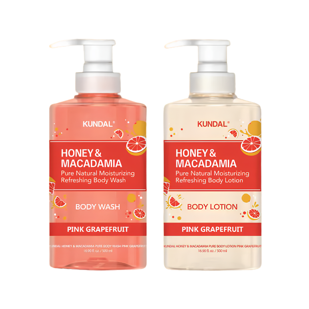 Pink Grapefruit Edition (Honey & Macadamia Body Wash 500 ml + Lotion 500 ml) (LP)
