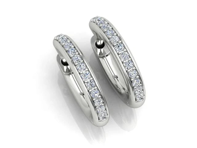 Diamond Huggie set in 18K White Gold