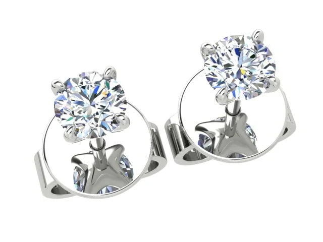 0.80ct Diamond Studs set in 18K White Gold