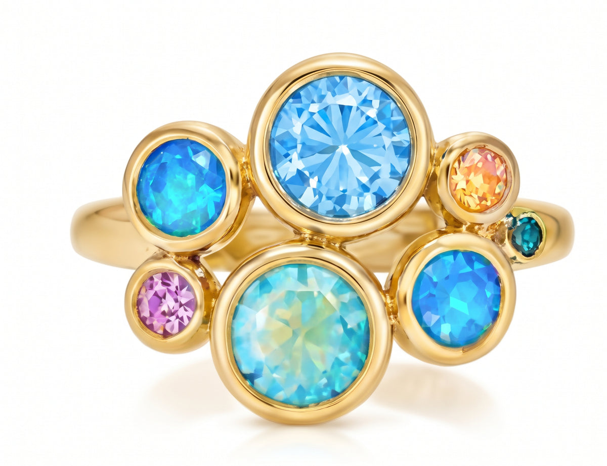 18k Bubble Ring SETTING ONLY SABSET090