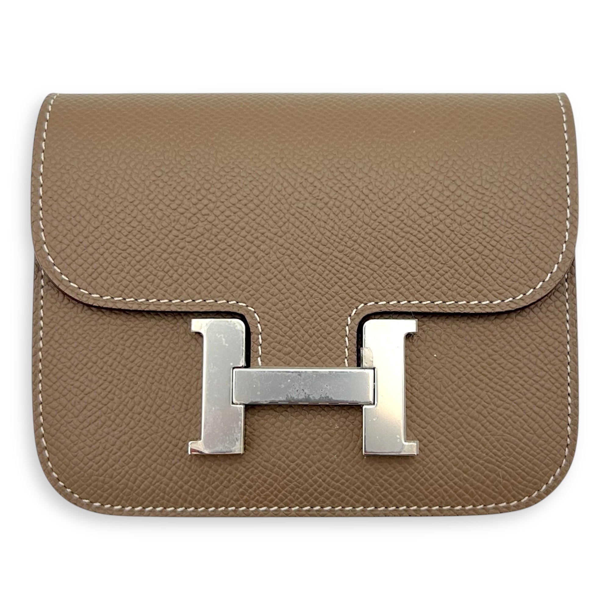 Hermès Constance Slim Compact Brown in Epsom, Palladium hardware S2509-007940DT