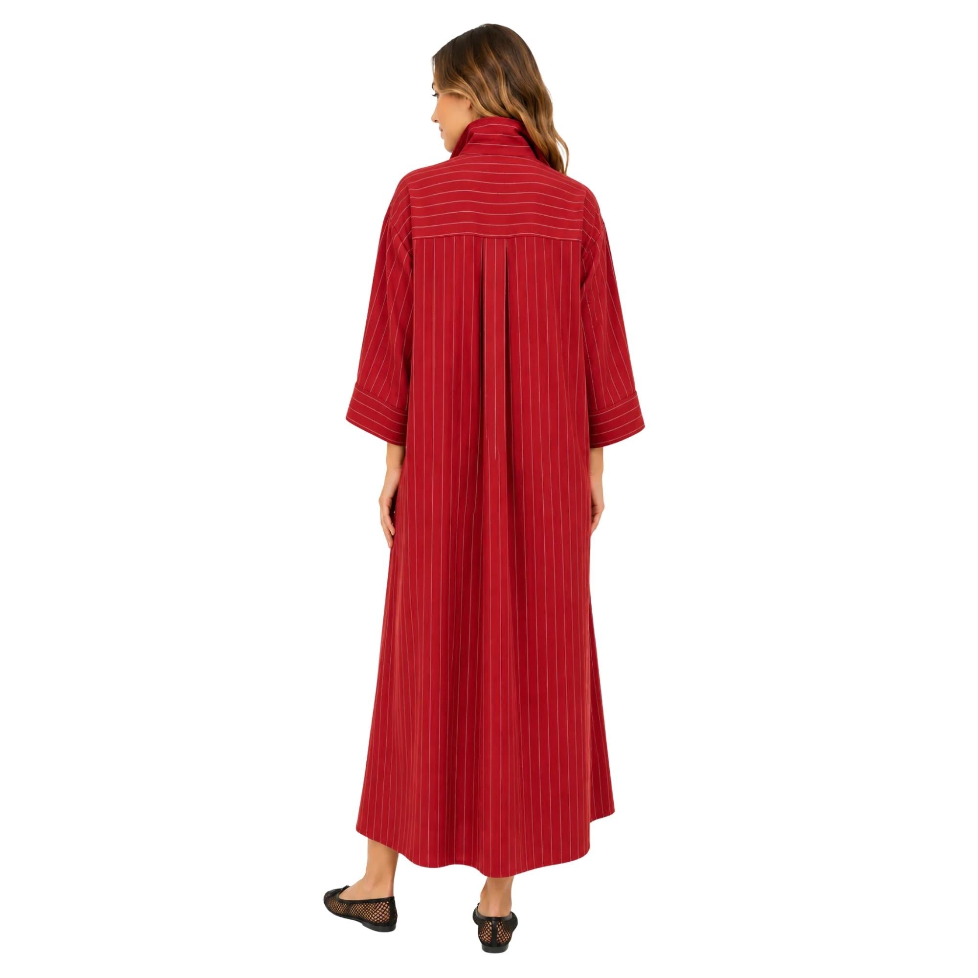 STRIPED CLASSIC SHIRT DRESS (فستان) “SELENE”