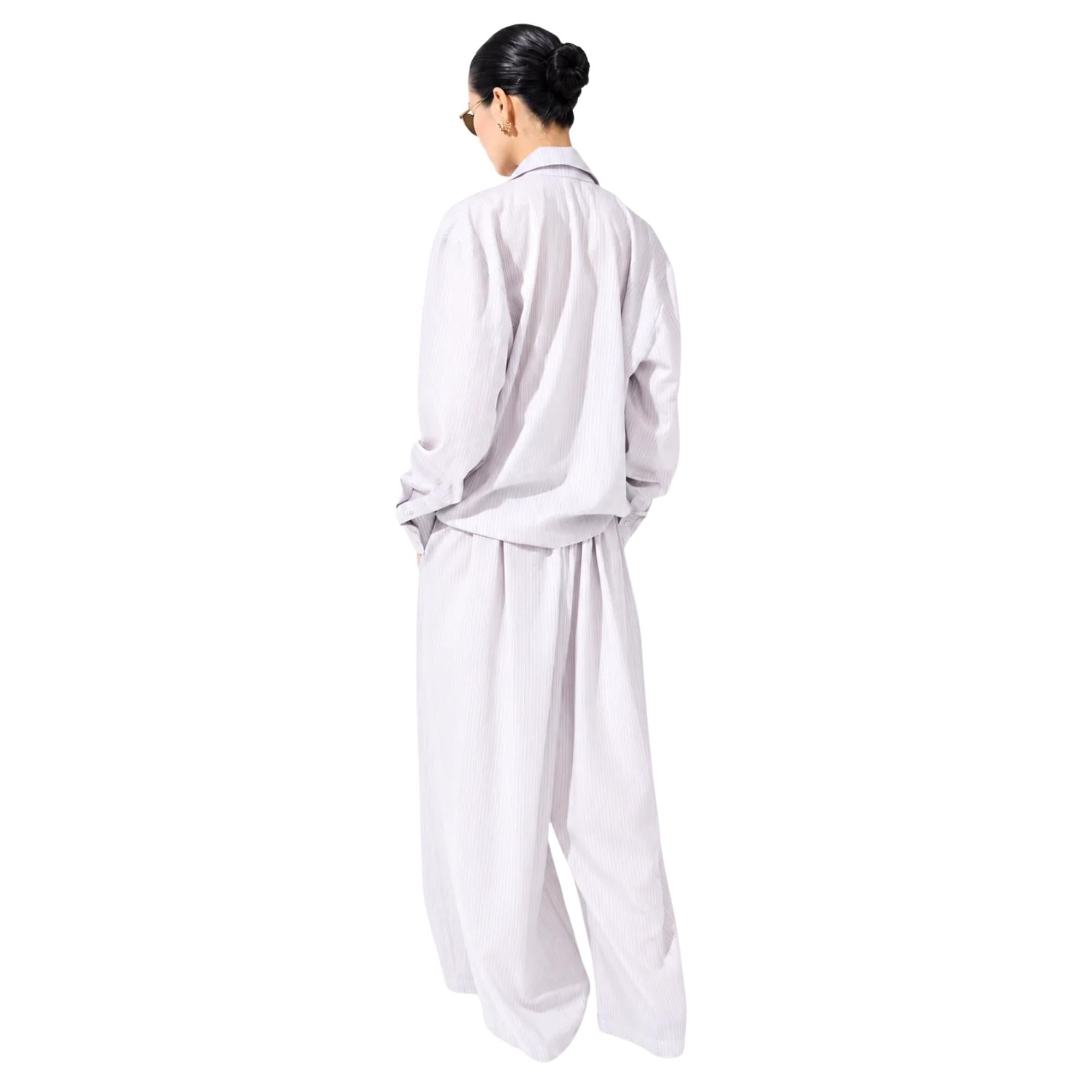 STRIPED TWO-PIECE FLOW SET تعيين (SHIRT & PANTS) “CHEONGGYECHEON”