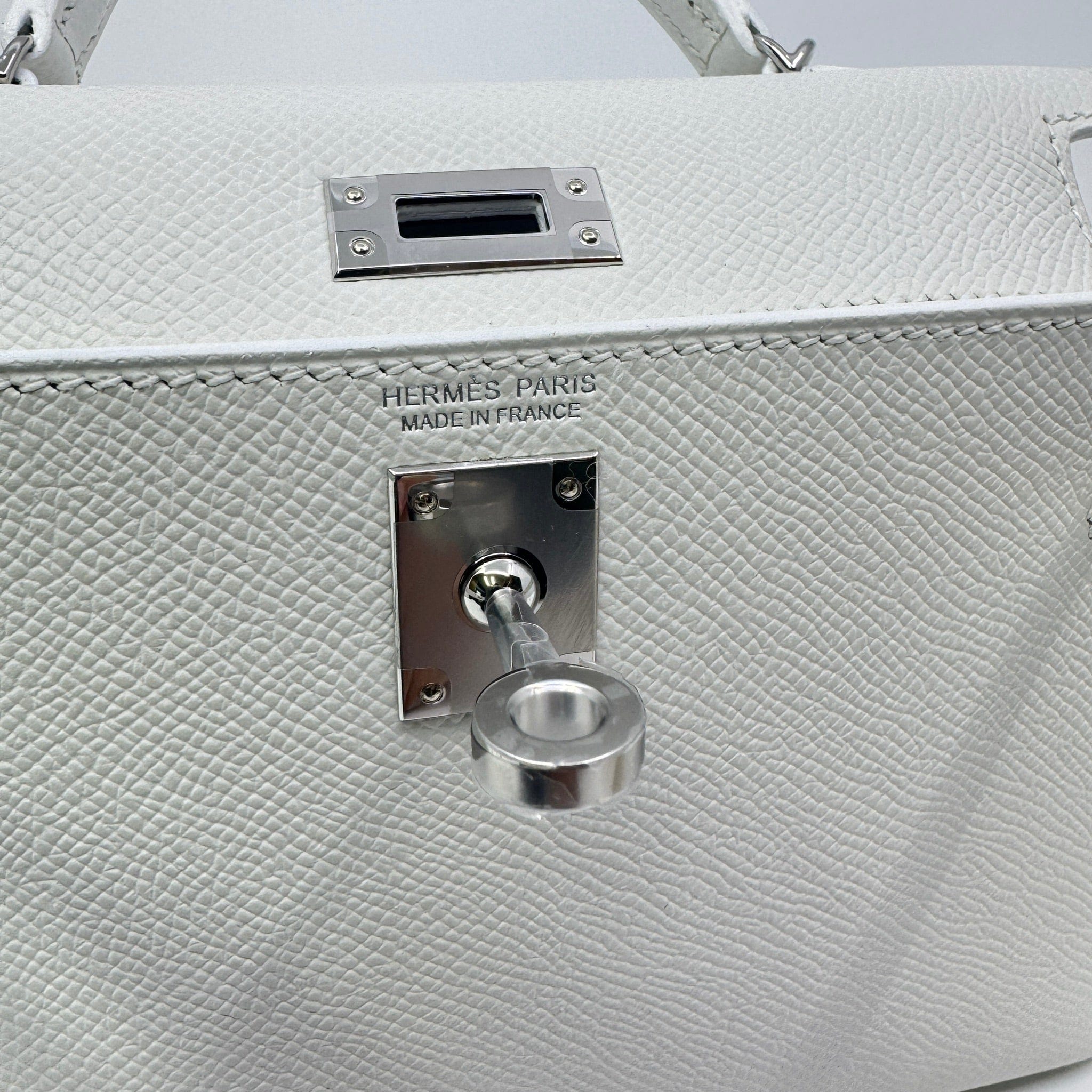 Hermès Mini kelly New white Epsom PHW K B-332753
