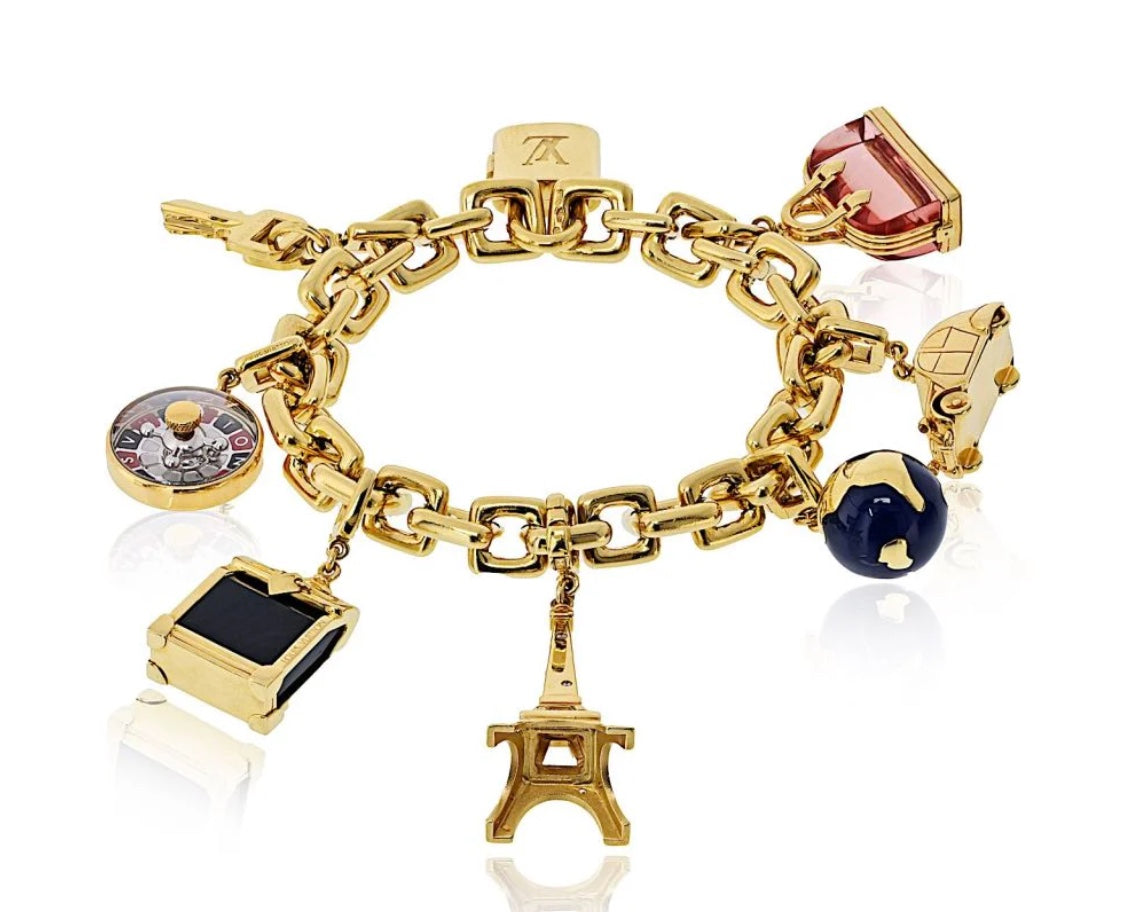 Louis Vuitton 18K Gold Charm Bracelet ASC7034