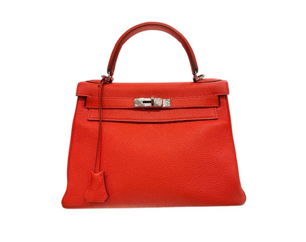 Hermes Kelly 28 Togo Red with PHW